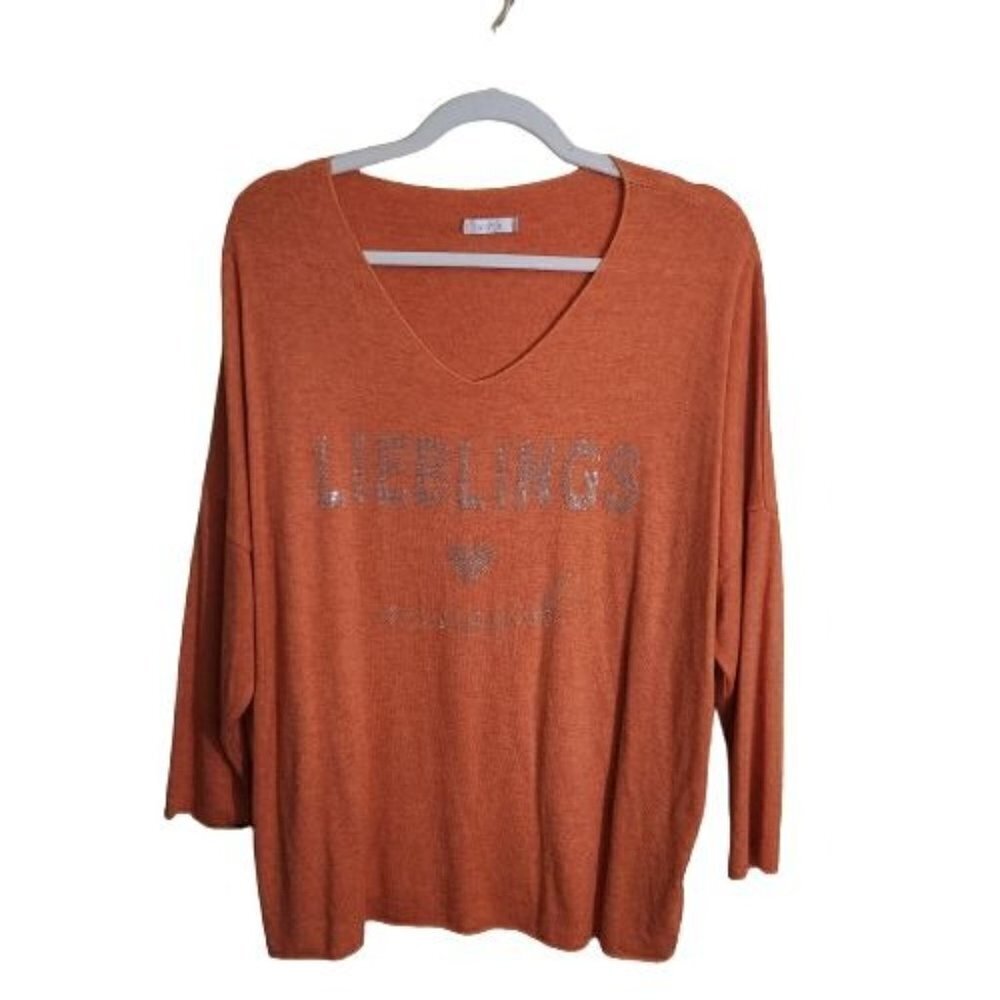 Italian Made Lieblings Menschen V Neck Angora Wool Sweater One Size